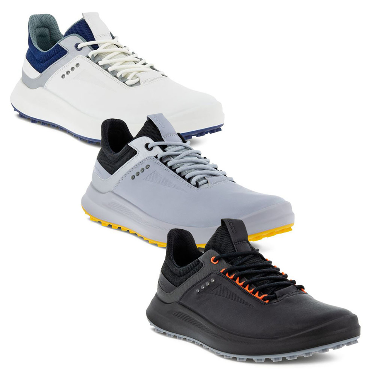 ゴルフシューズ　ECCO COREホワイトシルバー 24.5センチ　100804 Ecco Men's Core 100804 Golf Shoes - Maple Hill Golf